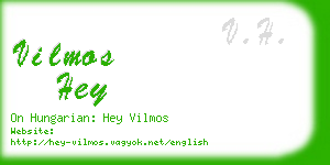 vilmos hey business card